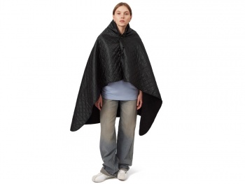 Пончо Cappy с капюшоном на липучке в мешке, черный