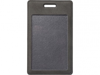Вертикальный чехол для пропуска из экокожи "Alicante", темно-серый