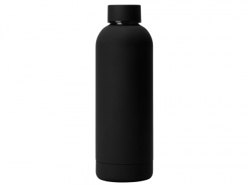 Вакуумная термобутылка "Cask" Waterline, soft touch, 500 мл, черный