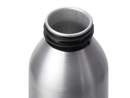 Алюминиевая бутылка для воды с ручкой "Plain Alu", 650 мл, серебристый