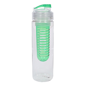 Бутылка для воды "Frutti", пластиковая, с контейнером для ягод и фруктов, 700 мл., зеленый