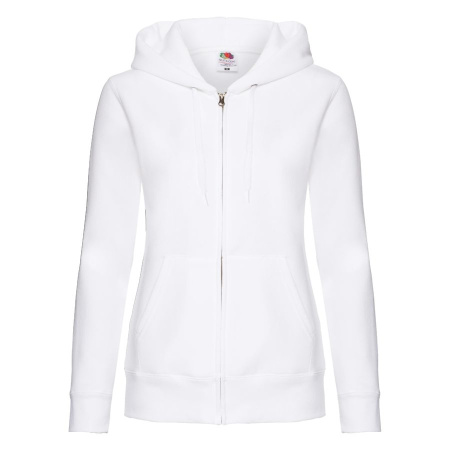 Толстовка "Lady-Fit Hooded Sweat Jacket", белый_XS, 75% х/б, 25% п/э, 280 г/м2
