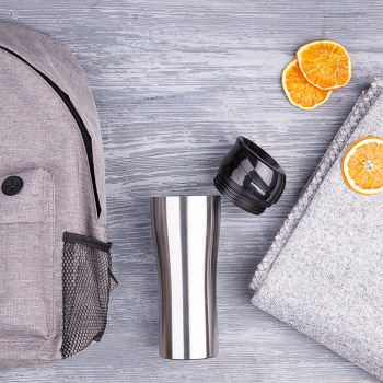 Набор подарочный RELAXINGG: плед, термокружка, рюкзак, серый