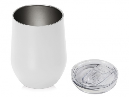 Вакуумная термокружка "Sense", непротекаемая крышка, крафтовая упаковка, белый (Р)