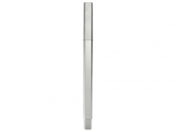 Ручка шариковая пластиковая "Quadro", квадратный корпус, серебристый