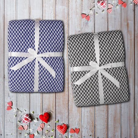 Плед "Village", серый, акрил 100%, 220 гр/м2, 130*150 см