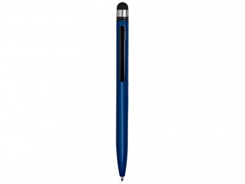Ручка-стилус пластиковая шариковая «Poke», синий/черный