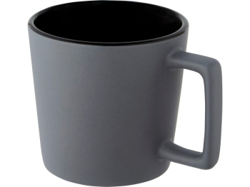 Cali Керамическая кружка объемом 370 мл с матовой отделкой - сплошной черный / Matted Grey