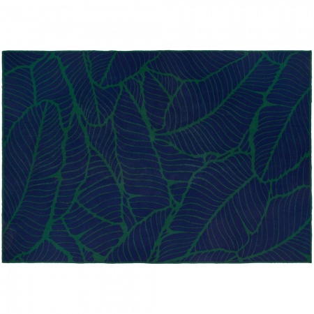 Плед In Leaf, синий с зеленым