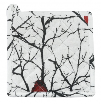 Подарочный набор  для кухни  "Снегири",хлопок 100%, передник и прихватки