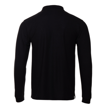 Рубашка поло унисекс STAN длинный рукав хлопок 185, 104LS, Черный,  (173)  (52/XL)
