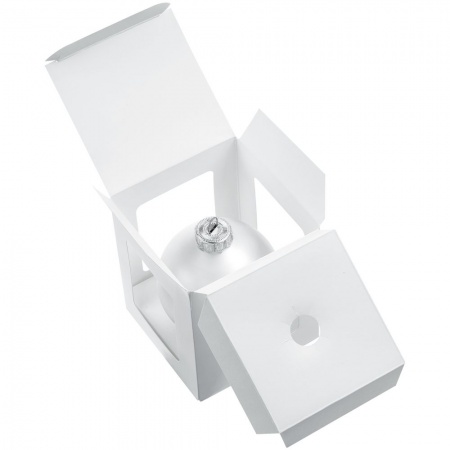 Елочный шар Gala Night Matt в коробке, белый, 8 см