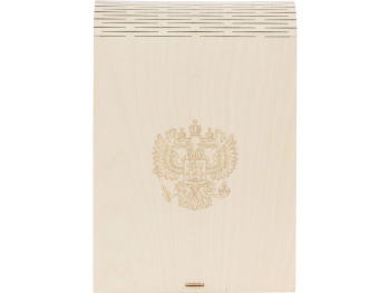 Набор бокалов для шампанского «За Россию» Chinelli в деревянной коробке