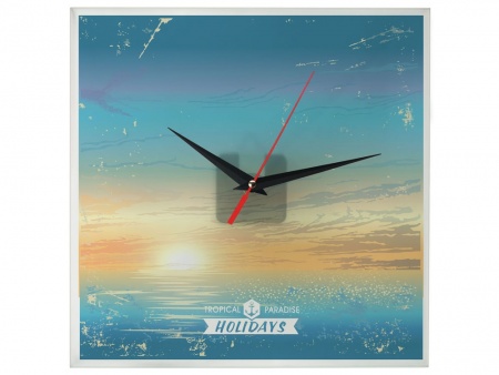 Часы настенные квадратные из стекла 28х28 см «Nile» (Р)