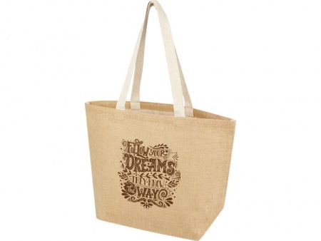 Эко-сумка Juta 12 л из джута плотностью 300 г/м2, белый