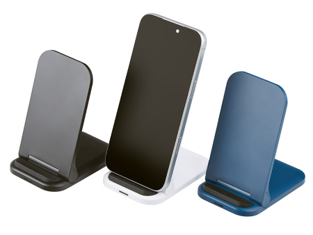 Беспроводное зарядное устройство «Foldy», 15 Вт, темно-синий