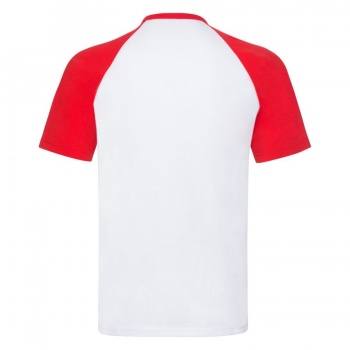 Футболка "Short Sleeve Baseball T", белый с красным_2XL, 100% х/б, 160 г/м2 Футболка "Short Sleeve Baseball T", белый с красным_2XL, 100% х/б, 160 г/м2