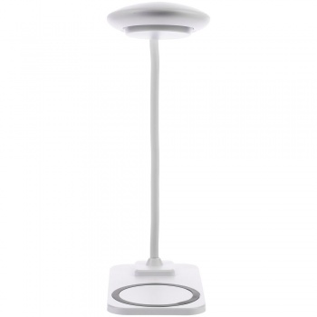 Настольная лампа с беспроводной зарядкой Modicum, белая