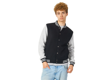 Бомбер «Oxford», черный/серый меланж, унисекс