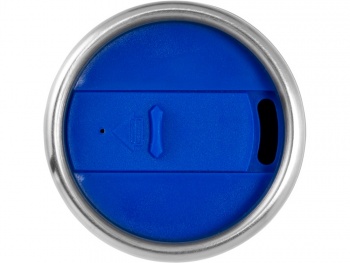 Термостакан «Bezel», серебристый/синий