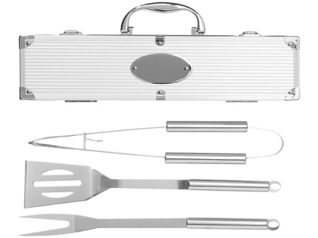Набор для барбекю в кейсе: лопатка, щипцы, вилка "Salvy"