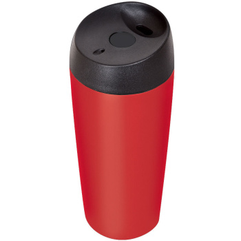 Термокружка дорожная  "Гран-при", 450 мл,  красный матовый, металл, лазерная гравировка