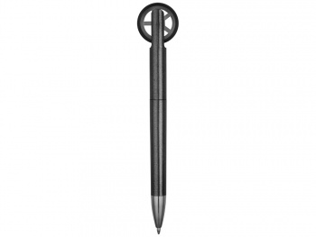 Ручка пластиковая шариковая со спиннером «Wheel», темно-серый/серебристый