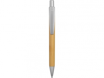 Ручка шариковая "Arasiyama" из бамбука, серебряный, синие чернила