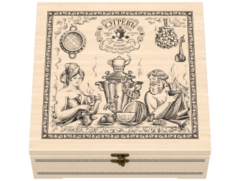 Шкатулка большая Сугревъ "История пара и самовара"