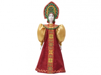 Подарочный набор: кукла фарфоровая, мед, красный