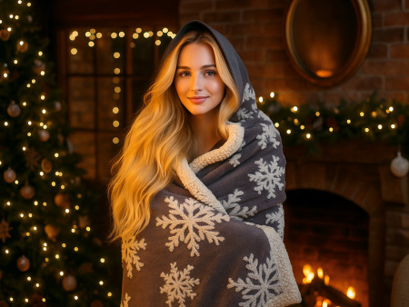Плед Snowflake новогодний