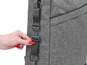 Отстегивающийся брелок-ремувка из эко-кожи "Ninja", черный