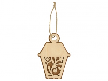 Подвеска деревянная «Новогодний фонарик»