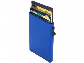 Картхолдер "Florence" с RFID- защитой из алюминия, синий