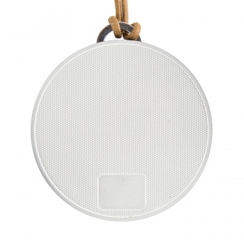 Портативная bluetooth-колонка STRAP, белый с коричневым, 8,5х4 см, пластик