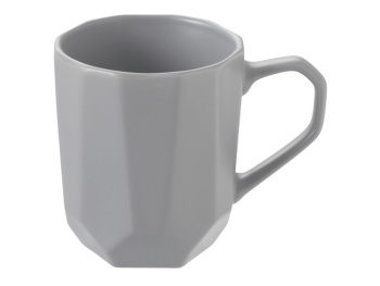 Кружка с гранями Amery, 310мл, серый матовый