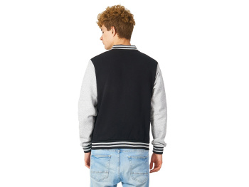 Бомбер «Oxford», черный/серый меланж, унисекс