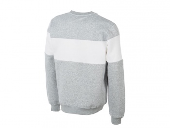 Свитшот блокинг «Edinburgh», серый меланж/белый, мужской