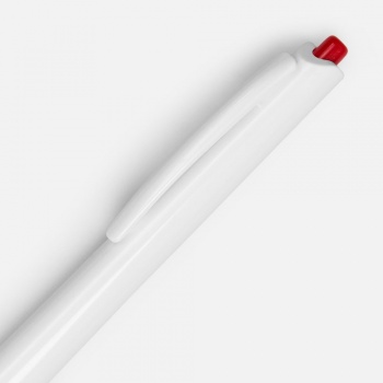 Ручка шариковая Tick, белая с красным