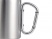Стальная кружка Elbrus с двойными стенками и ручкой-карабином, 300 мл (глянц), серебристый (P)