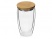 Стакан Batur с двойными стенками и бамбуковой крышкой, 450 мл