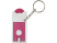 Брелок-держатель для монет "Allegro" с фонариком, фуксия/серебристый