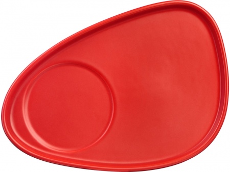 Чайная пара "Brighton" : блюдце овальное, чашка, коробка, красный