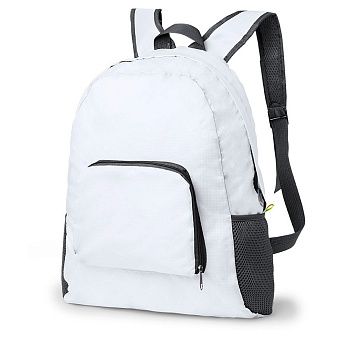 Рюкзак складной MENDY, белый, 43х32х12 см, 100% полиэстер