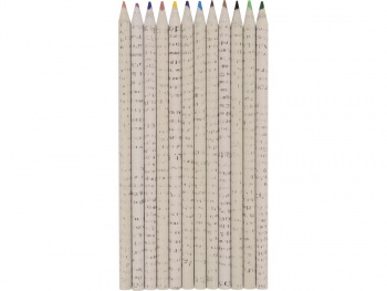 Набор цветных карандашей из "газетной бумаги" в тубе "News", 12шт.