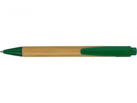 Ручка шариковая "Borneo" из бамбука, зеленый, черные чернила