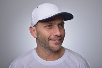 Бейсболка Unit Trendy, зеленая с белым Бейсболка Unit Trendy, зеленая с белым