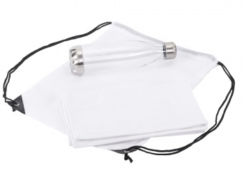 Спортивный набор с бутылкой и полотенцем «Beginner», белый