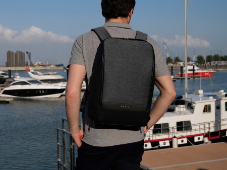 Антикражный рюкзак FlexPackPro для ноутбука 15.6", серый/черный