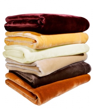 Плюшевый плед DeLuxe, бордо